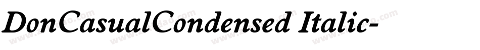 DonCasualCondensed Italic字体转换
